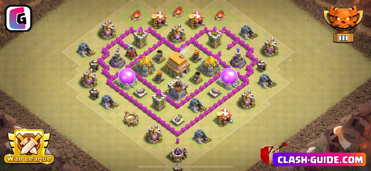 clash of clans th6 base 1
