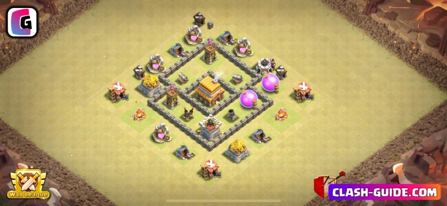 CLASH OF CLANS TH4 BASE
